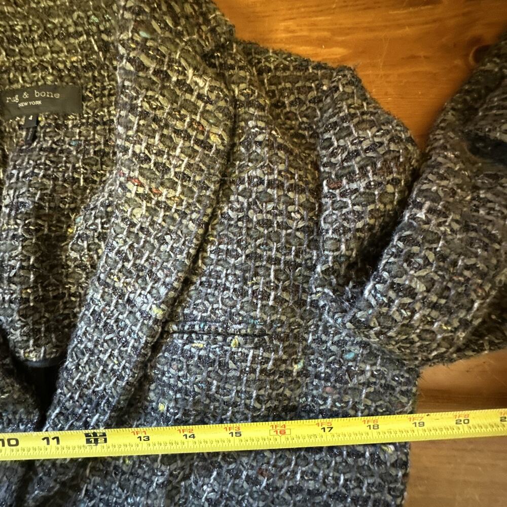 RAG & BONE Sz 4 MARGOT LINTON WOOL BOYFRIEND BLAZER JACKET Pockets Classic EUC - Picture 12 of 15
